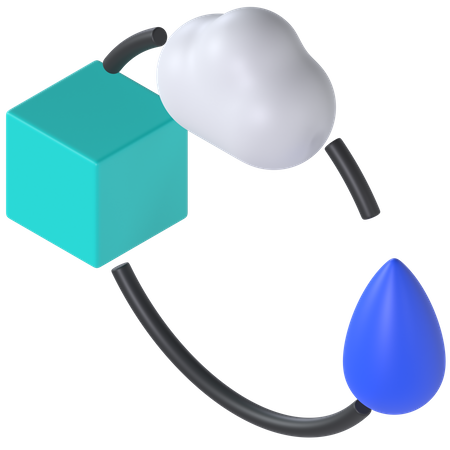 Estado da matéria  3D Illustration