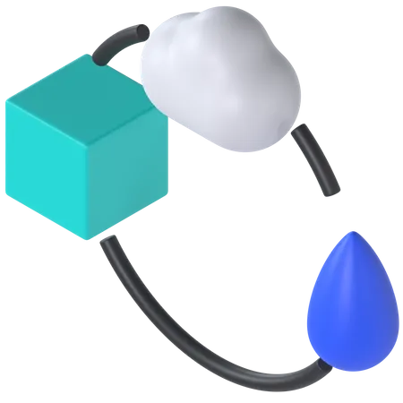 Estado da matéria  3D Illustration