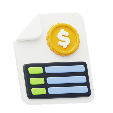 Estados financieros  3D Icon