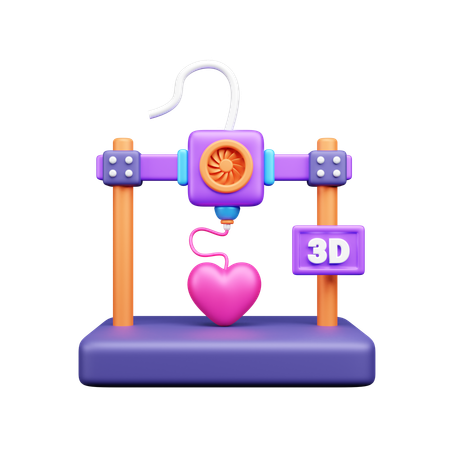 Impresión del corazón  3D Icon