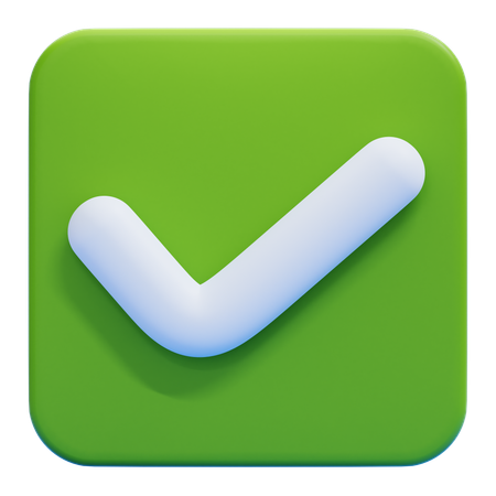 Estándar de marca de verificación  3D Icon