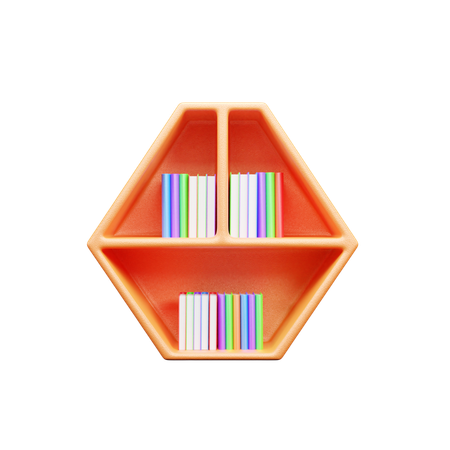 Estante de livros  3D Icon