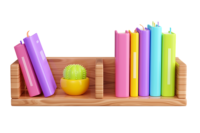 Estante de livros  3D Icon