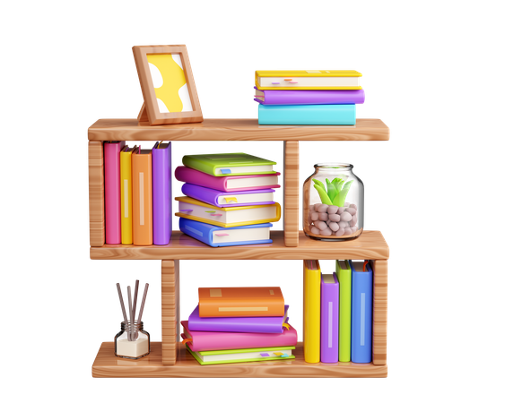 Estante de livros  3D Icon