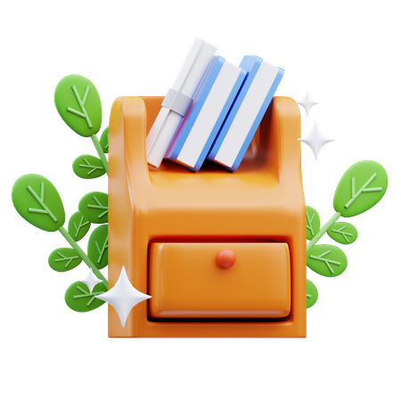 Estante de livros  3D Icon