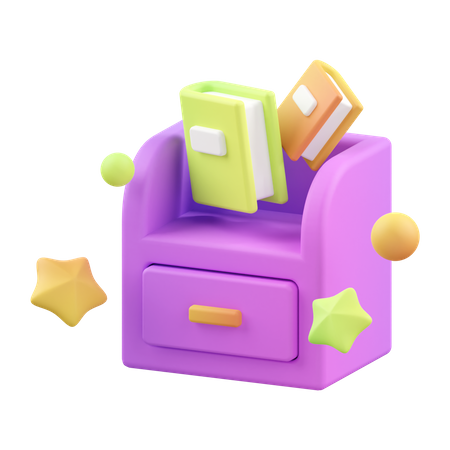 Estante de livros  3D Icon