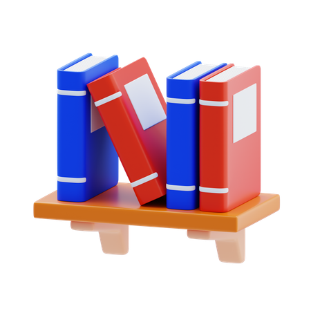 Estante de libros  3D Icon