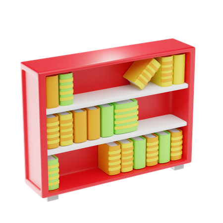 Estante de livros  3D Icon