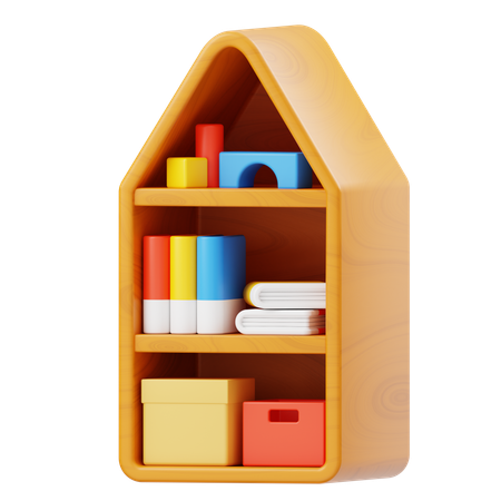 Estante para libros  3D Icon