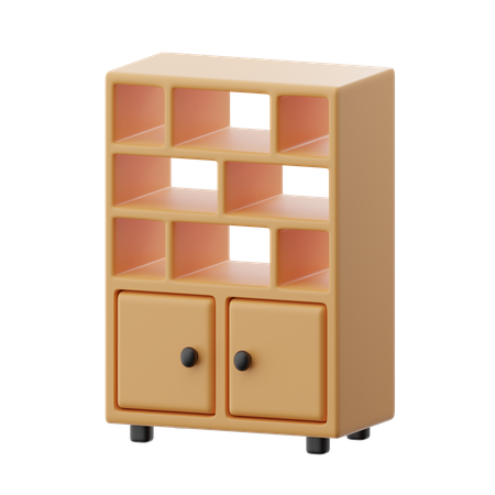 Estante para libros  3D Icon