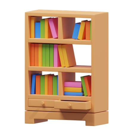 Estantes de livros  3D Icon