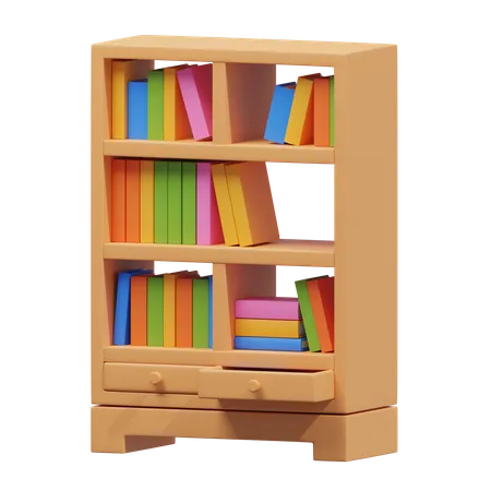 Estantes de livros  3D Icon