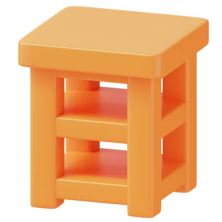 Estantes de madera  3D Icon