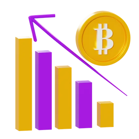Estatística Bitcoin  3D Illustration