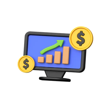 Estatística de dinheiro  3D Icon