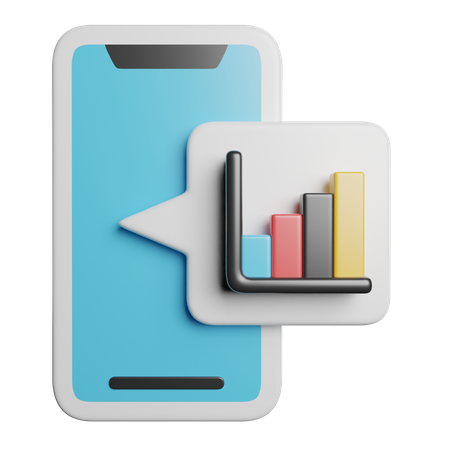 Estatística on-line  3D Icon
