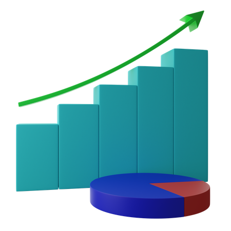 Gráfico estatístico  3D Icon