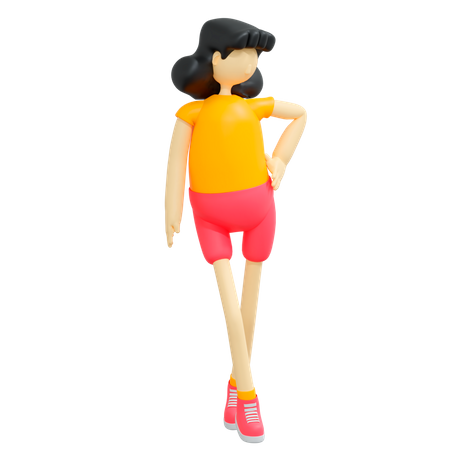 Mujer estilista  3D Illustration