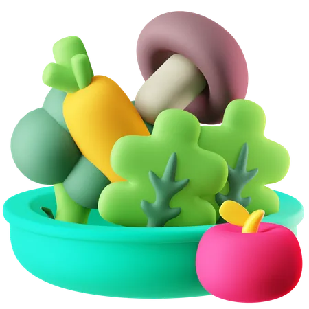 Estilo de vida vegetariano  3D Icon