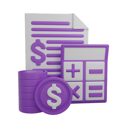 Estimación financiera  3D Icon