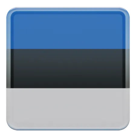 Estonia Square Flag  3D Icon