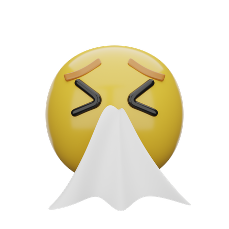 Estornudando  3D Emoji