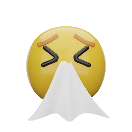 Estornudando  3D Emoji