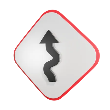 Estrada sinuosa  3D Icon