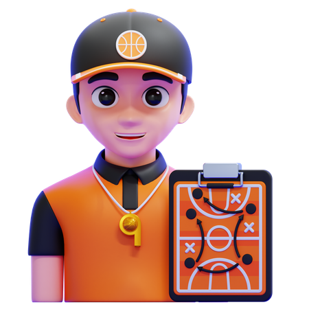 Estrategia del entrenador  3D Icon