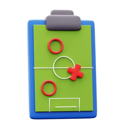 Estrategia de futbol  3D Icon