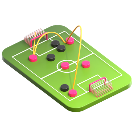 Estrategia de futbol  3D Icon