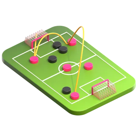 Estrategia de futbol  3D Icon