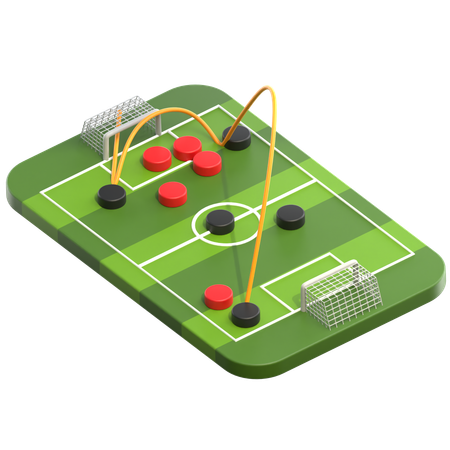 Estrategia de futbol  3D Icon