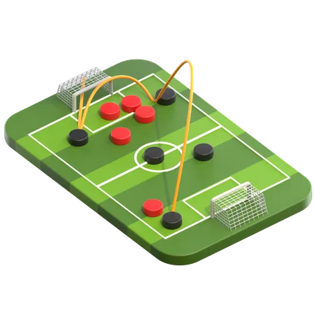 Estrategia de futbol  3D Icon