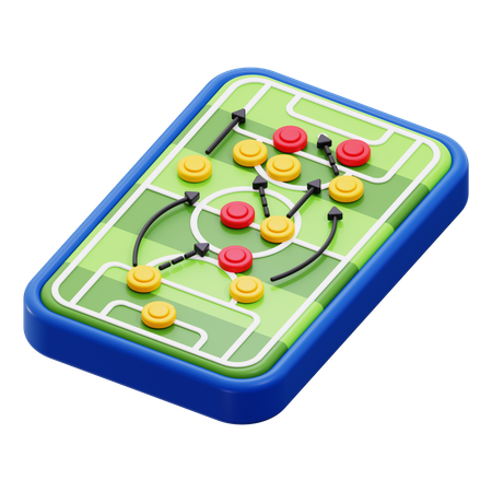 Estrategia de futbol  3D Icon