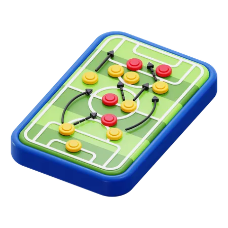 Estrategia de futbol  3D Icon