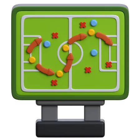 Estrategia de futbol  3D Icon