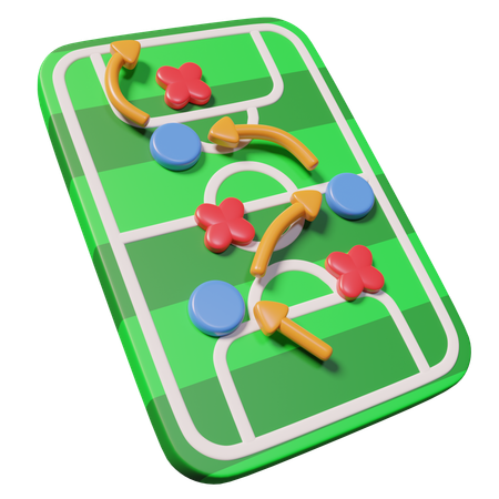 Estratégia de futebol  3D Icon