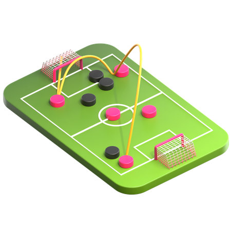 Estratégia de futebol  3D Icon