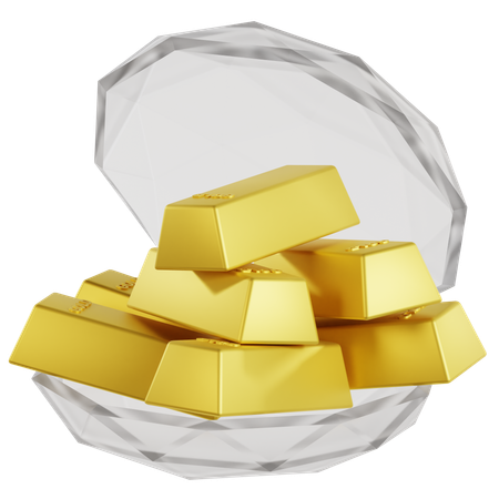 Estrategia de inversión en lingotes de oro  3D Icon