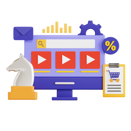 Estrategia de marketing empresarial  3D Icon