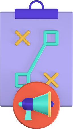 Estrategia de mercadeo  3D Icon