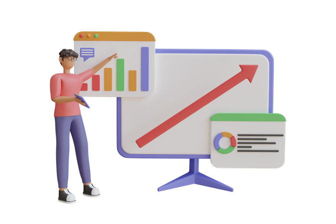 Estrategia de negocios  3D Illustration