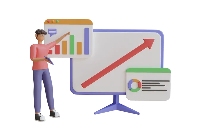 Estrategia de negocios  3D Illustration