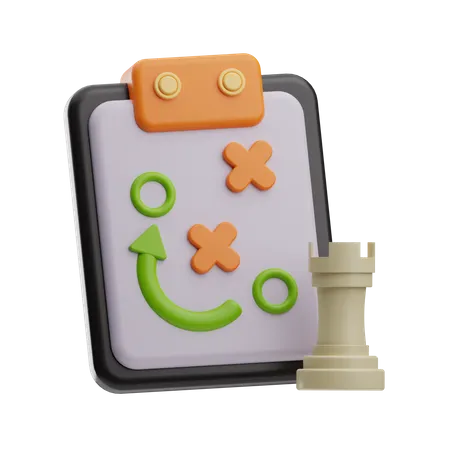 Estratégia de xadrez  3D Icon