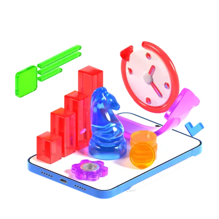 Estrategia de negocios  3D Illustration