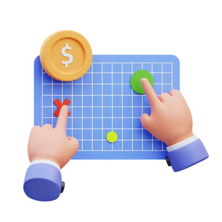Estratégia financeira  3D Icon