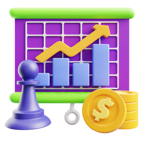 Estratégia Financeira  3D Icon