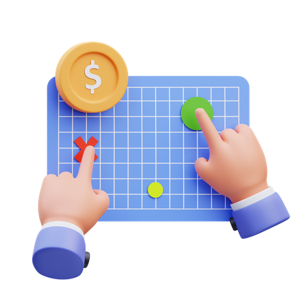 Estrategia financiera  3D Icon