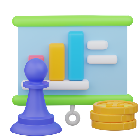 Estrategia financiera  3D Icon